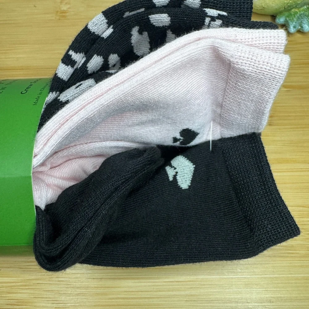 kate spade New York CheetahPrint Crew Socks 3 pack. New sz 4-10 - Picture 3 of 3